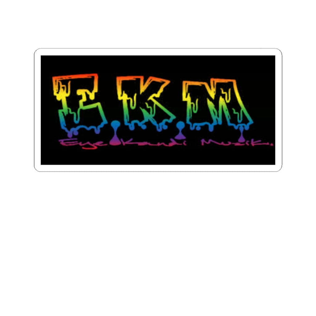 F.K.M. Rainbow Drip Kiss-Cut Sticker — Bold Laptop Decal