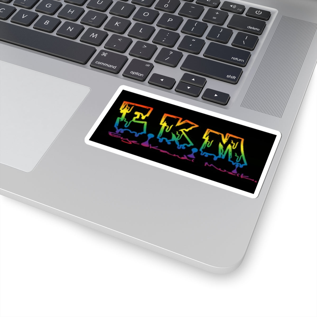 F.K.M. Rainbow Drip Kiss-Cut Sticker — Bold Laptop Decal