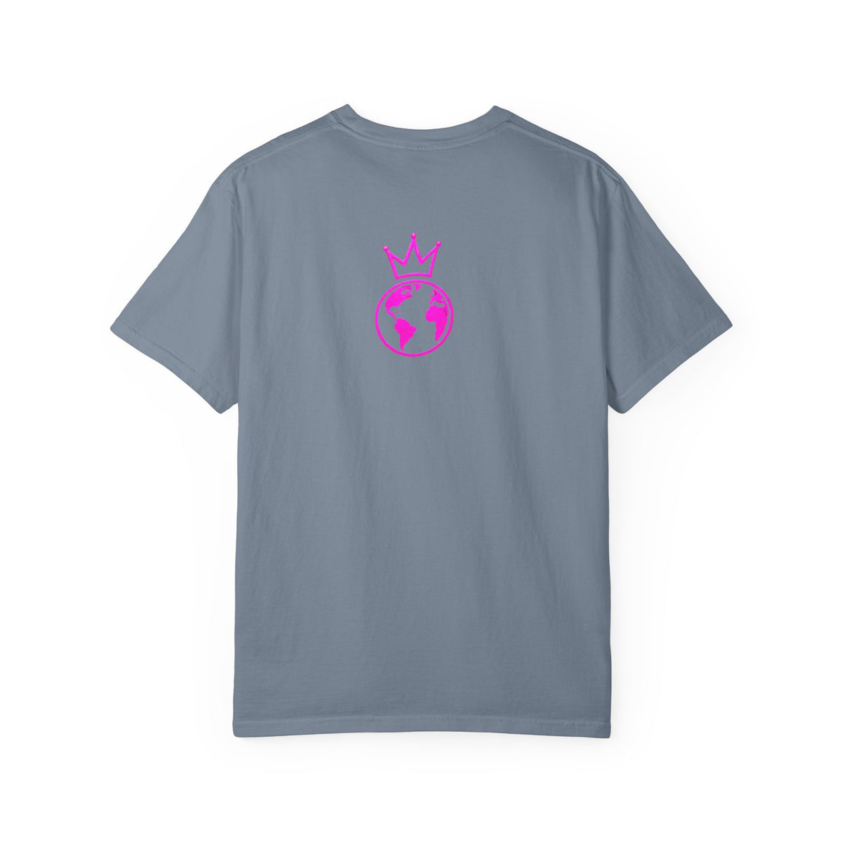 EKM World Graphic T-Shirt — Pink Crown & Globe Streetwear Shirt