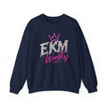 EKM World Crown Crewneck Sweatshirt — Pink Glitter Graphic