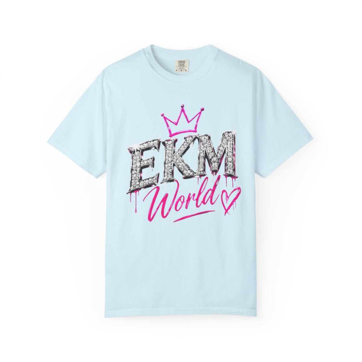 EKM World Graphic T-Shirt — Pink Crown & Globe Streetwear Shirt