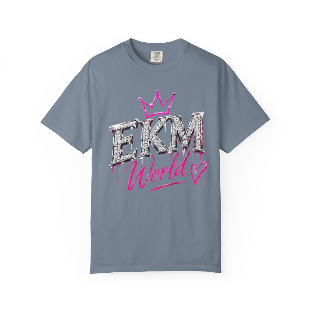 EKM World Graphic T-Shirt — Pink Crown & Globe Streetwear Shirt