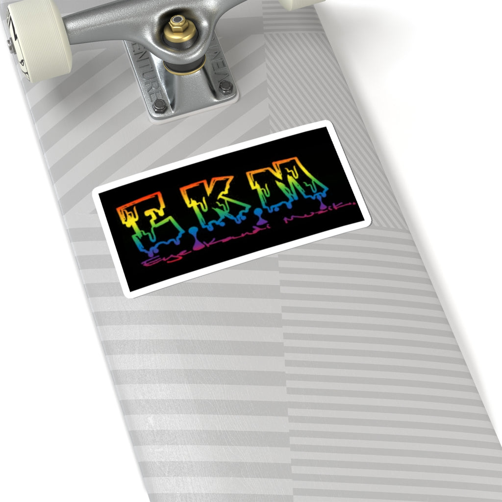 F.K.M. Rainbow Drip Kiss-Cut Sticker — Bold Laptop Decal