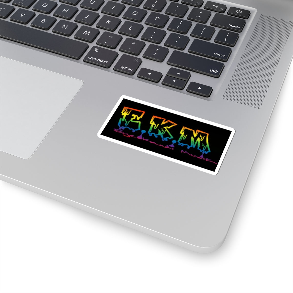 F.K.M. Rainbow Drip Kiss-Cut Sticker — Bold Laptop Decal