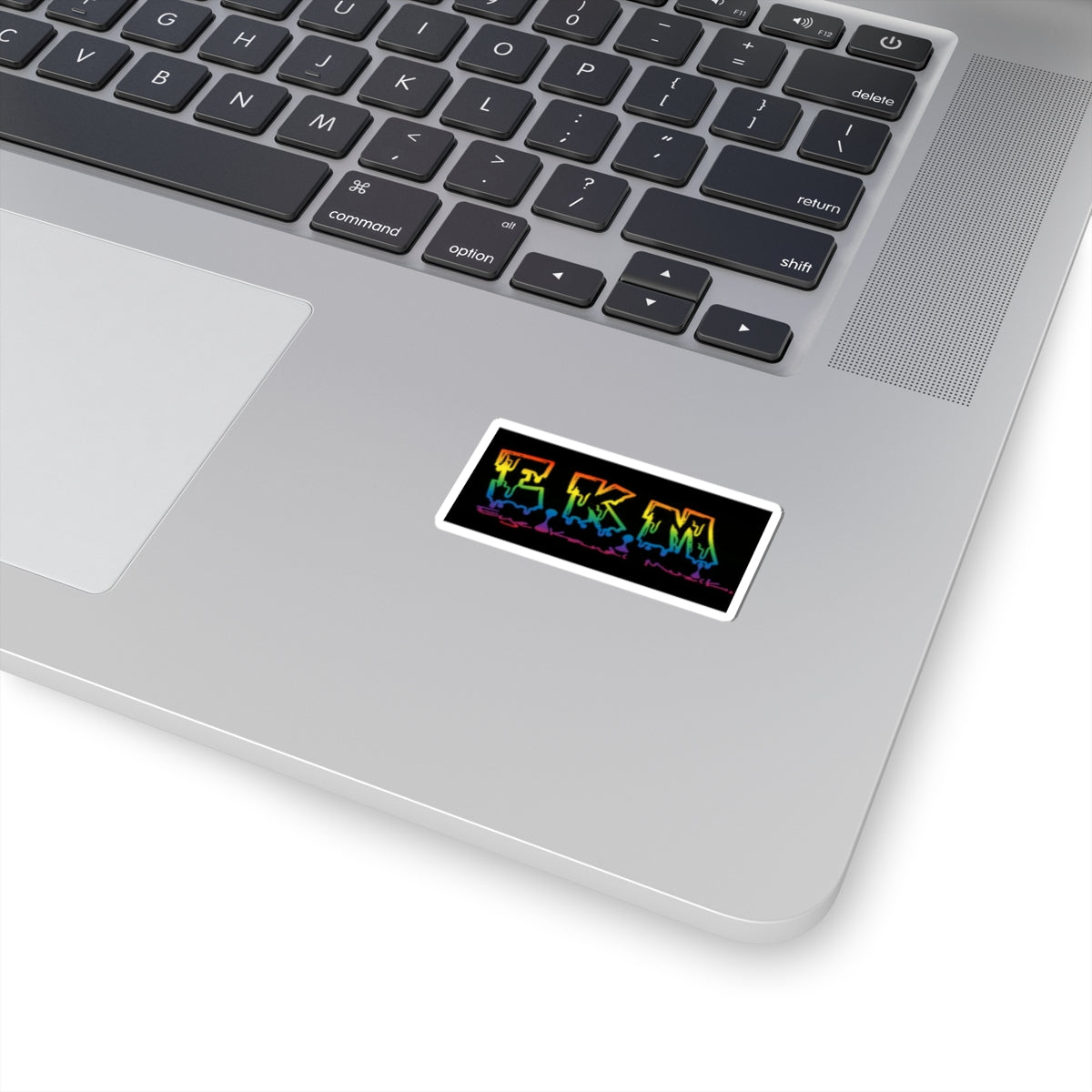 F.K.M. Rainbow Drip Kiss-Cut Sticker — Bold Laptop Decal