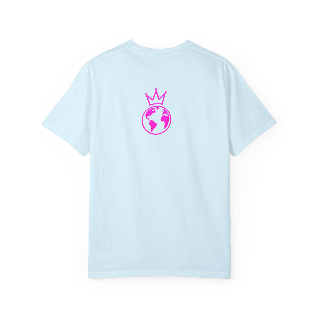 EKM World Graphic T-Shirt — Pink Crown & Globe Streetwear Shirt