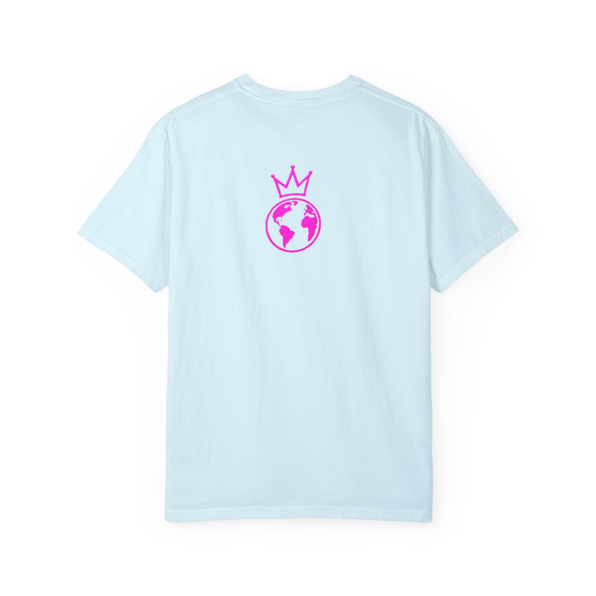 EKM World Graphic T-Shirt — Pink Crown & Globe Streetwear Shirt