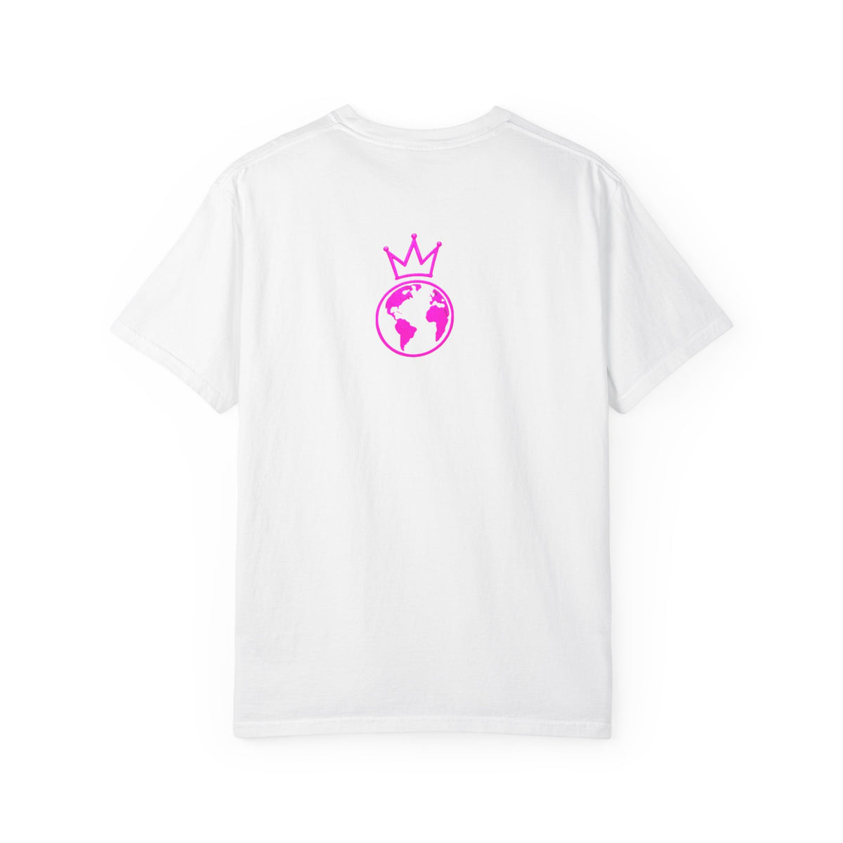 EKM World Graphic T-Shirt — Pink Crown & Globe Streetwear Shirt