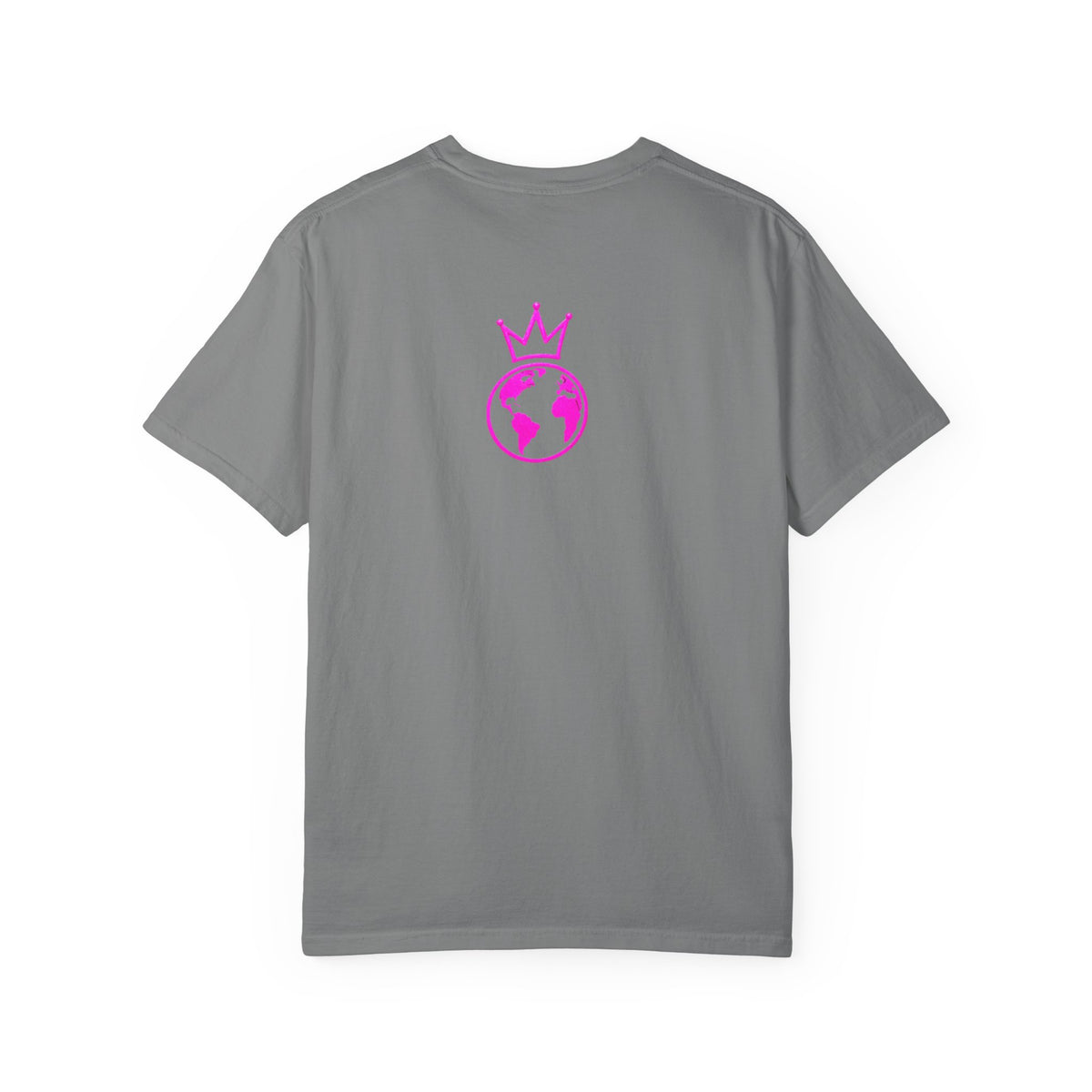 EKM World Graphic T-Shirt — Pink Crown & Globe Streetwear Shirt