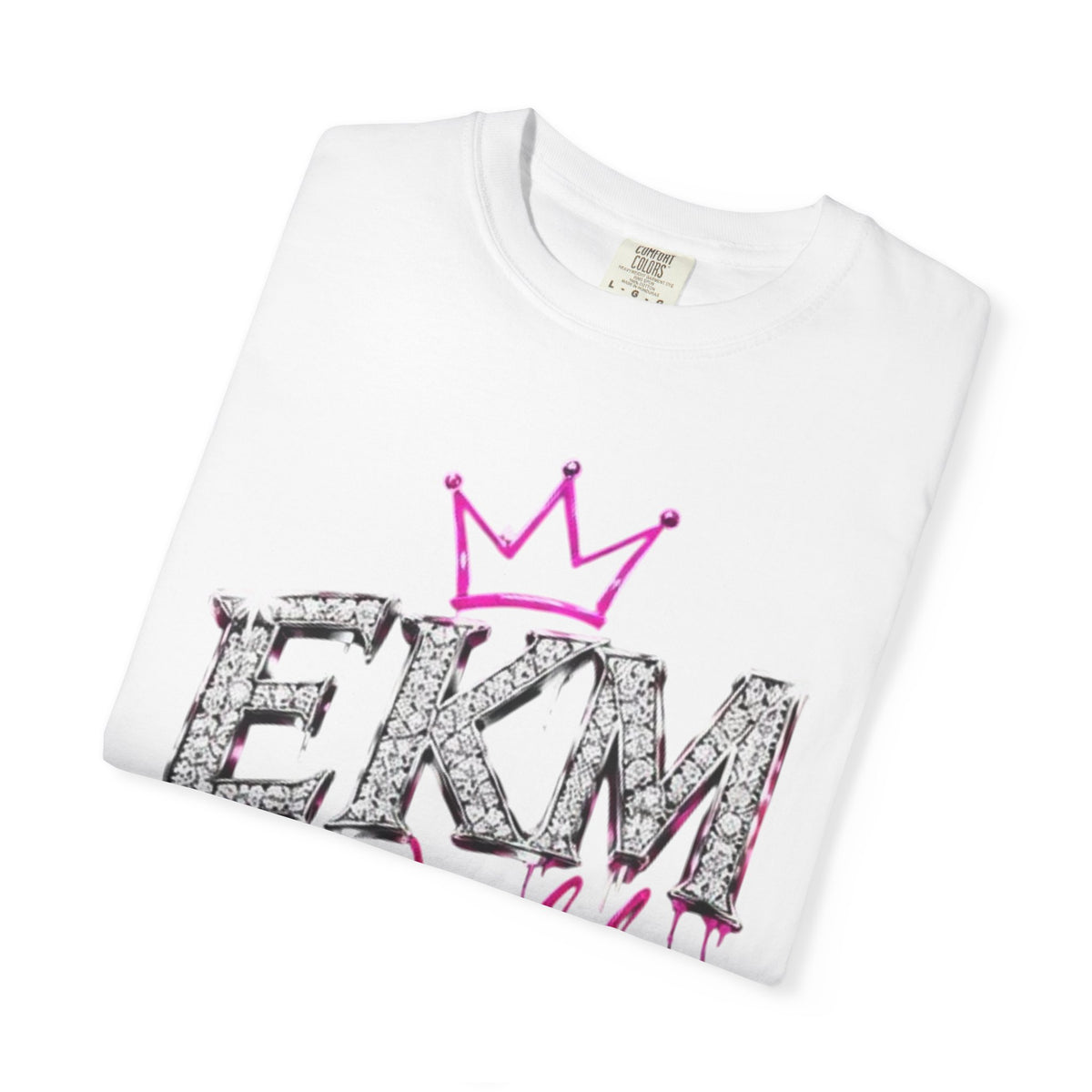EKM World Graphic T-Shirt — Pink Crown & Globe Streetwear Shirt